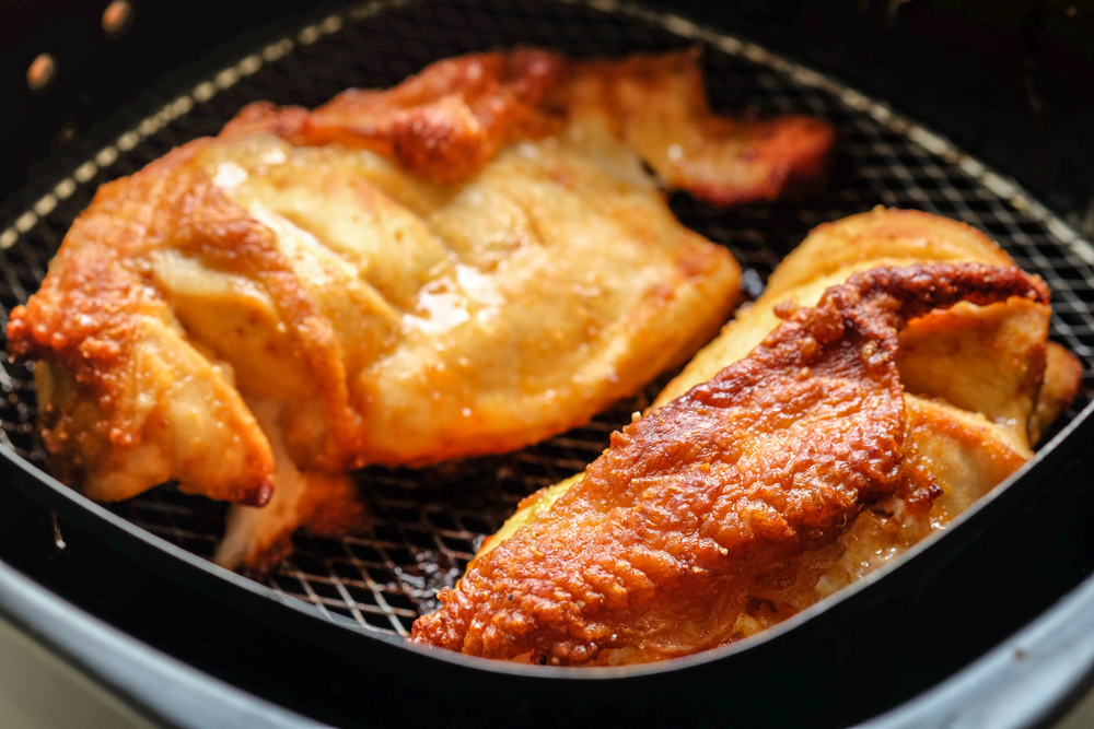 How to make air fry naked baked chicken?